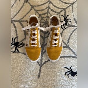 Yellow and White Vans Sneakers